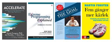 Covers of four books